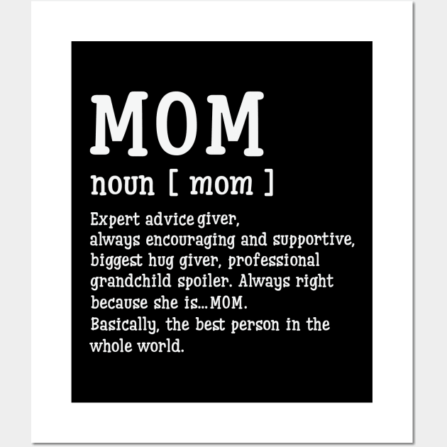 Funny Mothers Day 2021 - Mom Definition Mothers Day 2021 Wall Art by Charaf Eddine